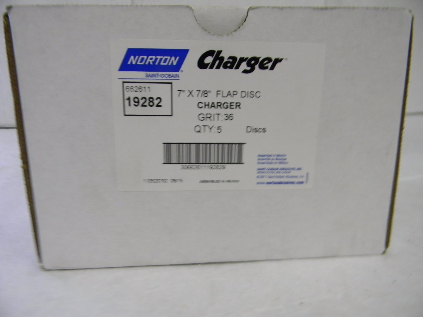 Norton Abrasive Flap Disc Wheel 7" x 7/8" 36 Grit Zirconia Qty 5 66261