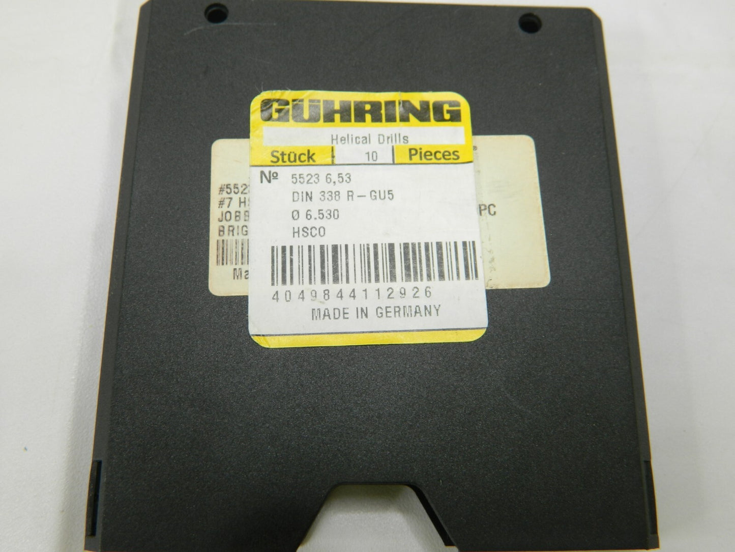 GUHRING Jobber Length Drill Bit 0.257 Dia, 118 °, Cobalt Qty 10 9055230065300