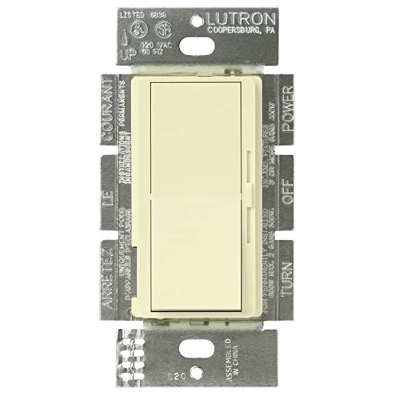 Lutron DV-603P-AL Diva 600W Incandescent / Halogen 3-Way Dimmer in Almond