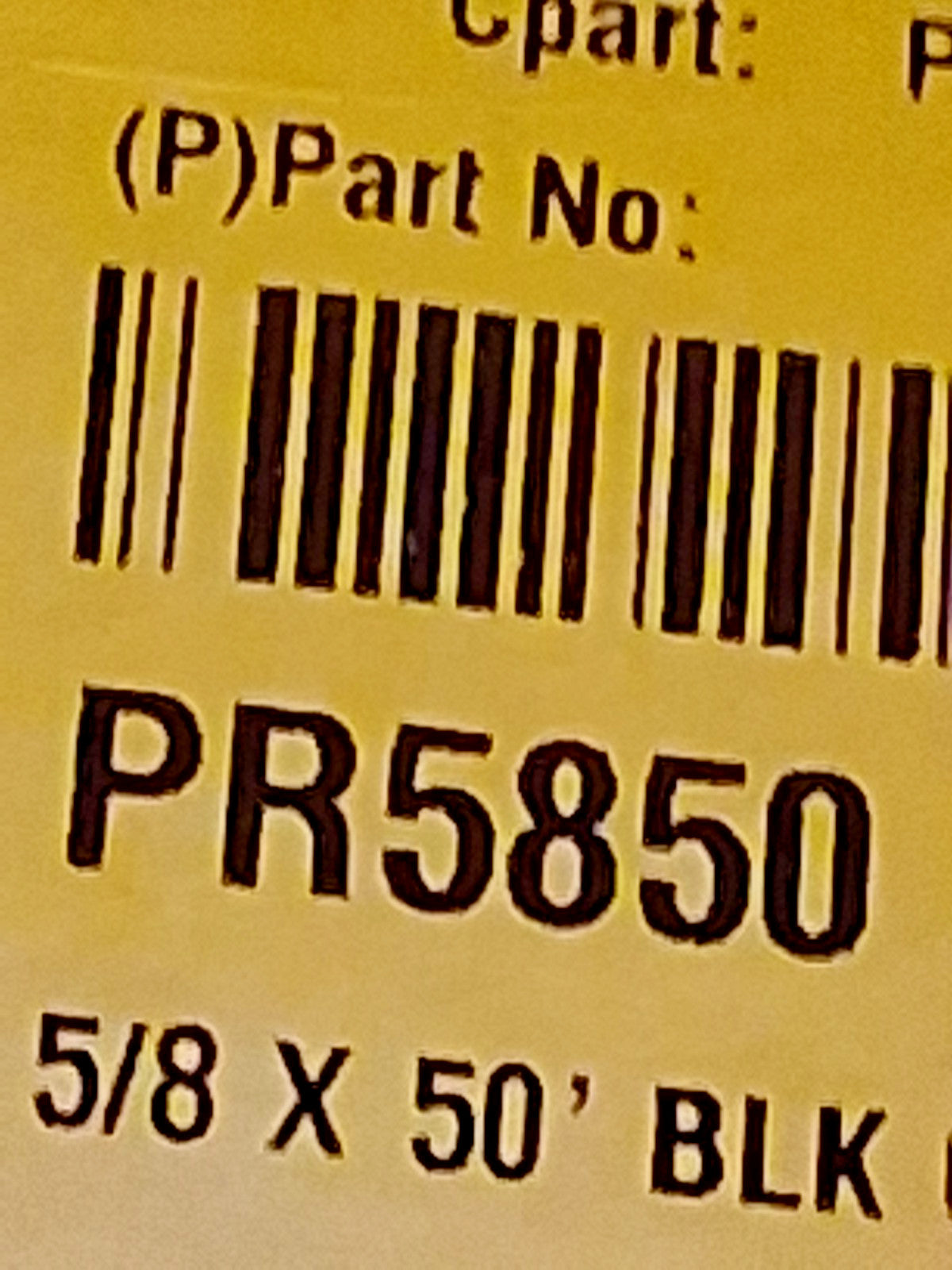 Parker Black Rubber Garden Hoses 50 ft 3/4" GHT Thread 125 psi PR5850