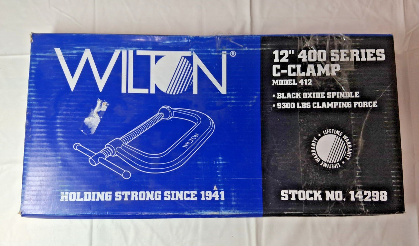 Wilton Forged Steel C-Clamp 12-1/4"MO 6-5/16"TD 9,300 lb LC 14298