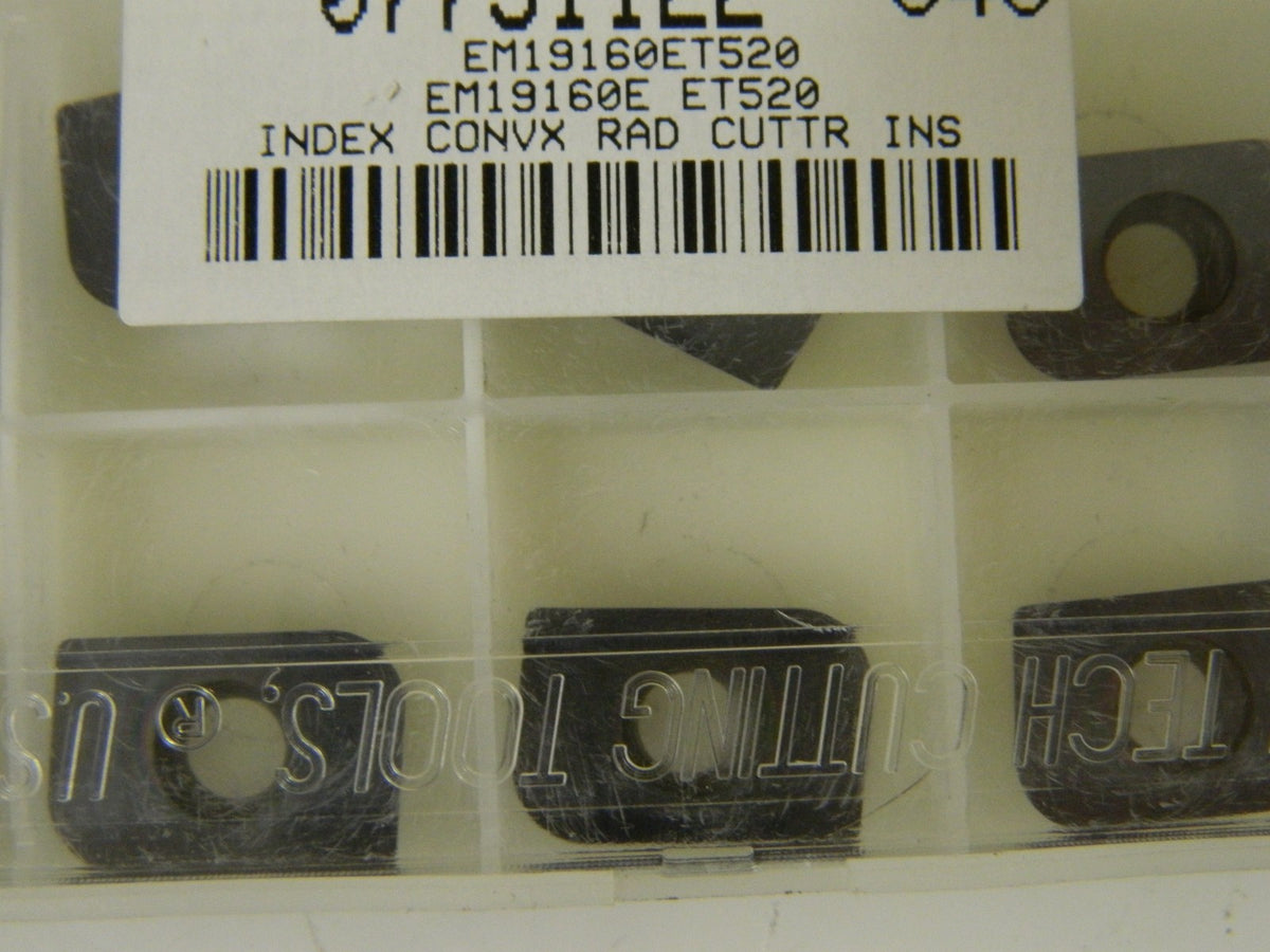 Superbee Carbide Milling Inserts EM19160 Grade ET520 Qty. 10 #EM19160ET520