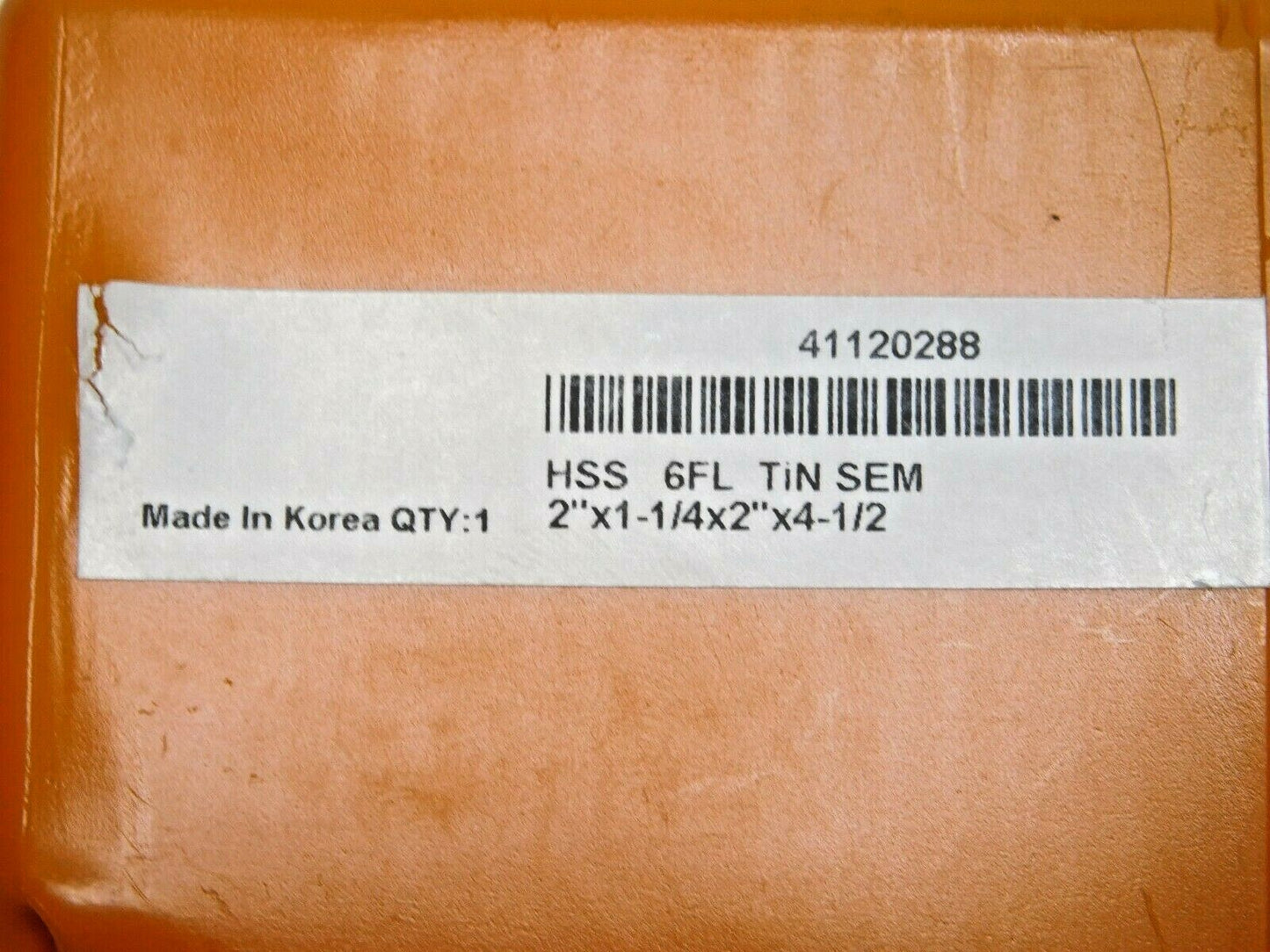 Hertel Square End Mill HSS RH TiN 2" x 2" x 1-1/4" x 4-1/2" OAL 6FL 41120288