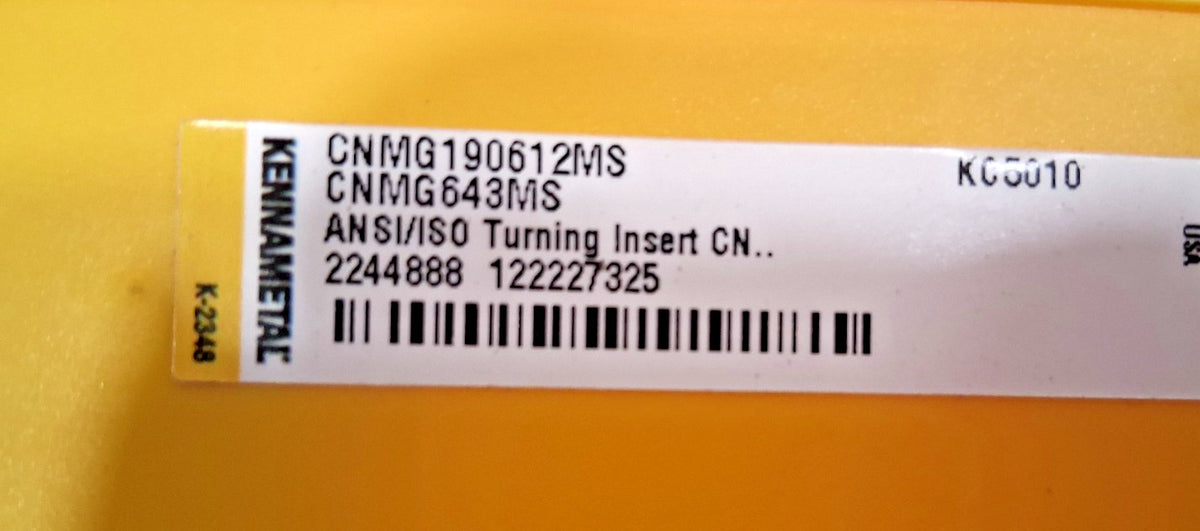 Kennametal Turning Insert CNMG643MS KC5010 Carbide 3 pcs 2244888