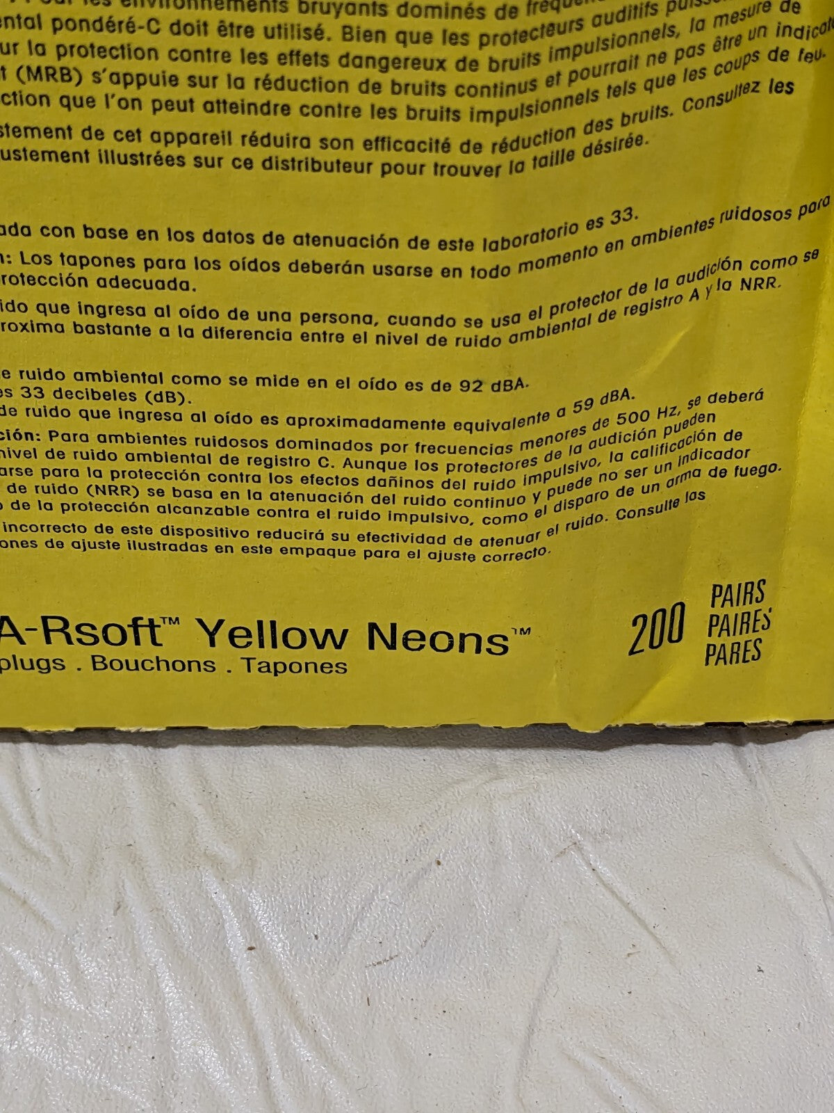 3M Earplugs: 33 dB, Foam, Bullet, Roll Down, Uncorded Sz L Qty 200 7000127175