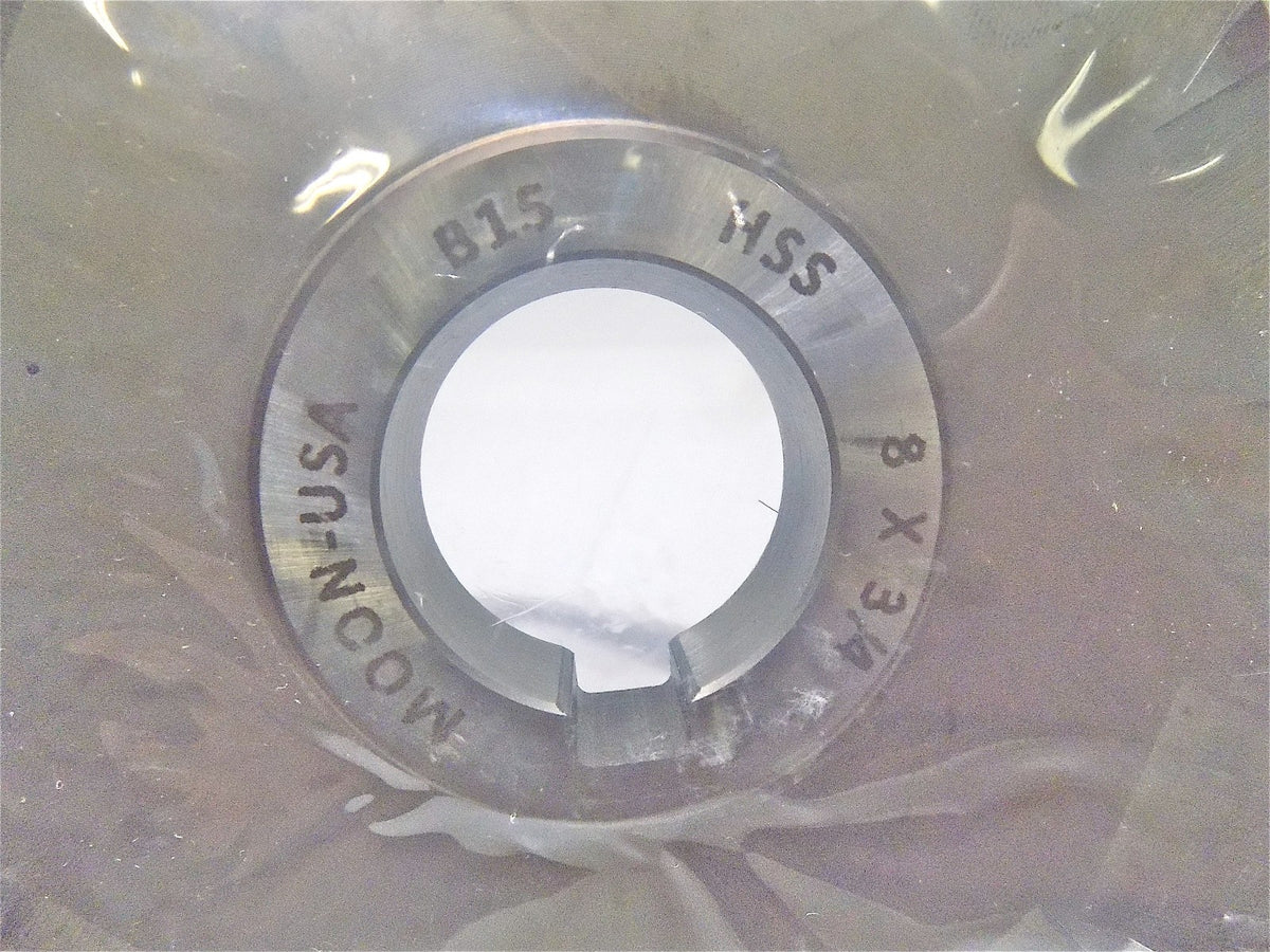 Moon Cutter Side Mill Cutter 8" x 3/4" x 1-1/2" 28T HSS Staggered