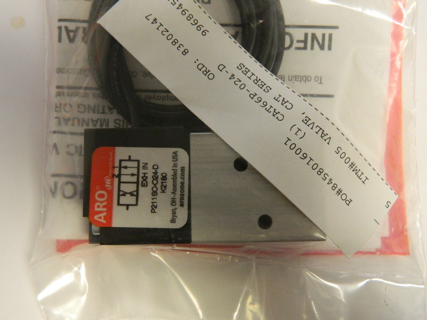 ARO/Ingersoll 1/4" CAT Series 3-Way 2-Pos Body Ported Stacking Solenoid Val