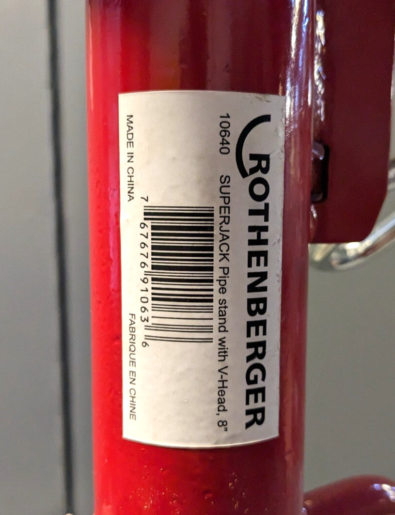 Rothenberger SuperJack V Head Pipe Stand 27" - 50" 10640