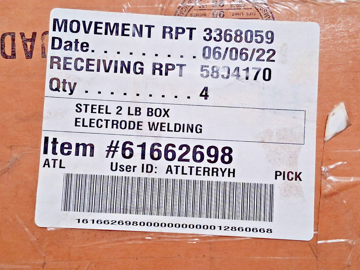 QTY4 Mild Steel Stick Welding Electrodes 1/8" Dia Series 25120 25124-2