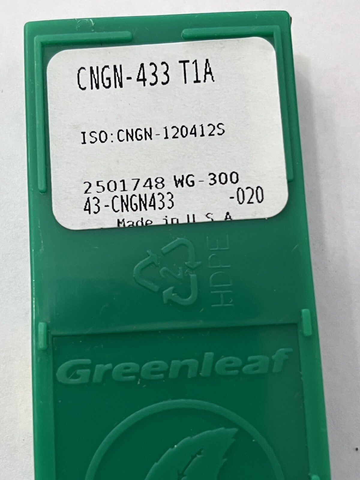 Greenleaf CNGN433 T1A CNGN120412S WG-300 Ceramic Turning Inserts QTY 10