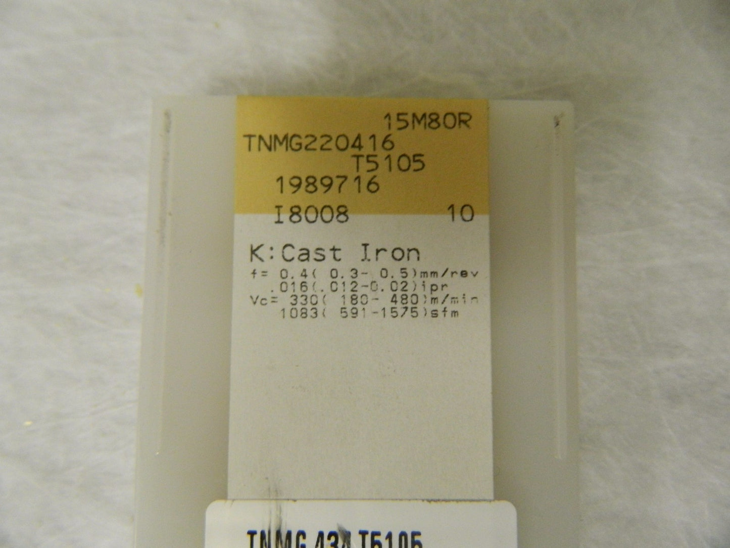 Tungaloy Carbide Turning Inserts TNMG434 Grade T5105 QTY 10 6853031
