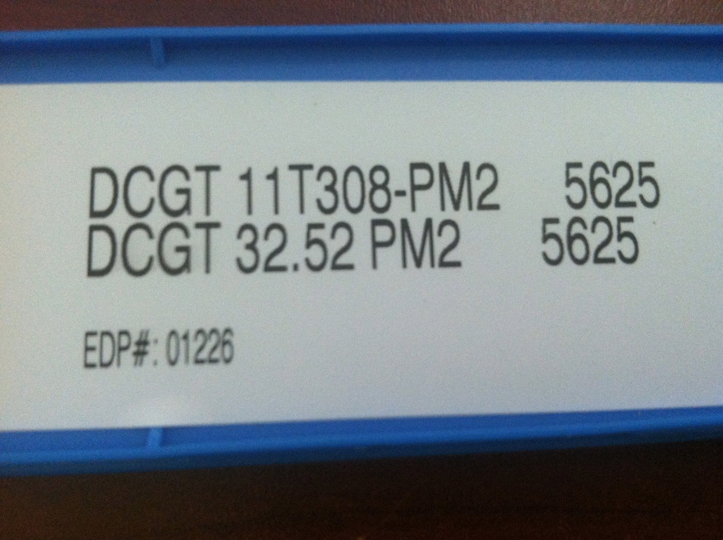 Valenite Index Carbide Turning Inserts DCGT11T308-PM2 DCGT32.52-OM2 5625 01226