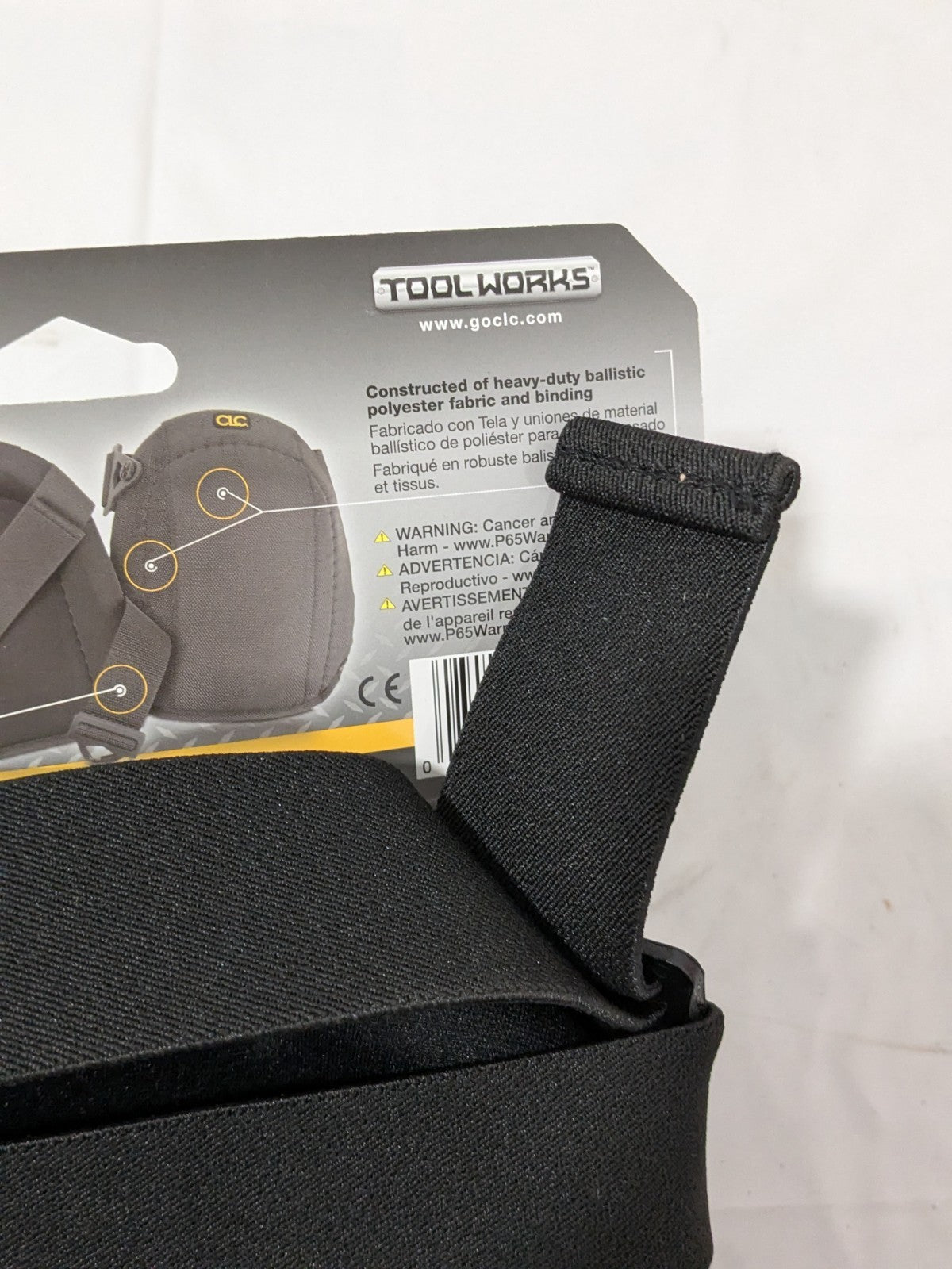 CLC 1 Pair Knee Pads: 2 Strap, Polyester Cap, Buckle Closure, Universa 342