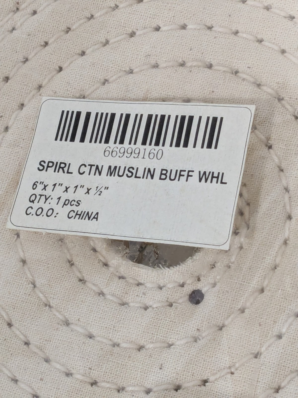 Unmounted Buffing Wheel: 6"X1"X1", 80 Ply Box of 20 66999160