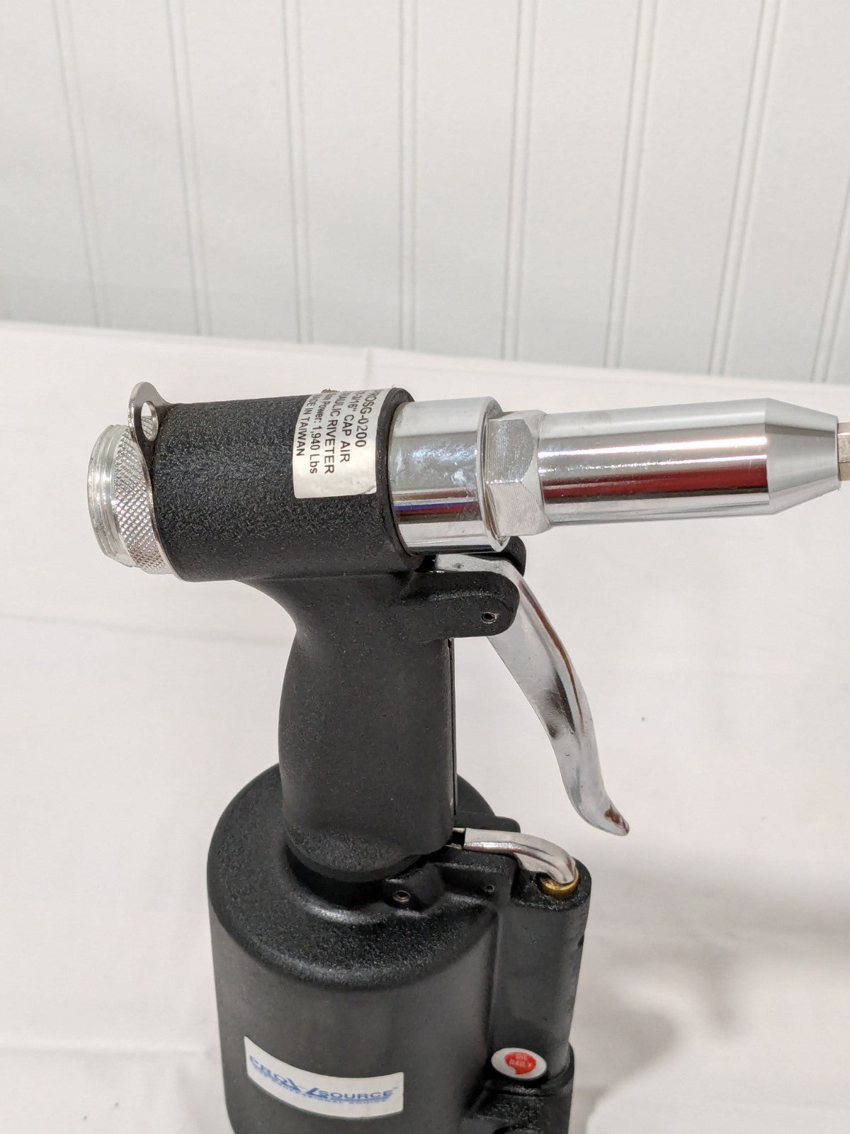 PRO-SOURCE Air Rivet Tool: 0.551" Stroke Length MISSING SAFETY CAP PROSG-02