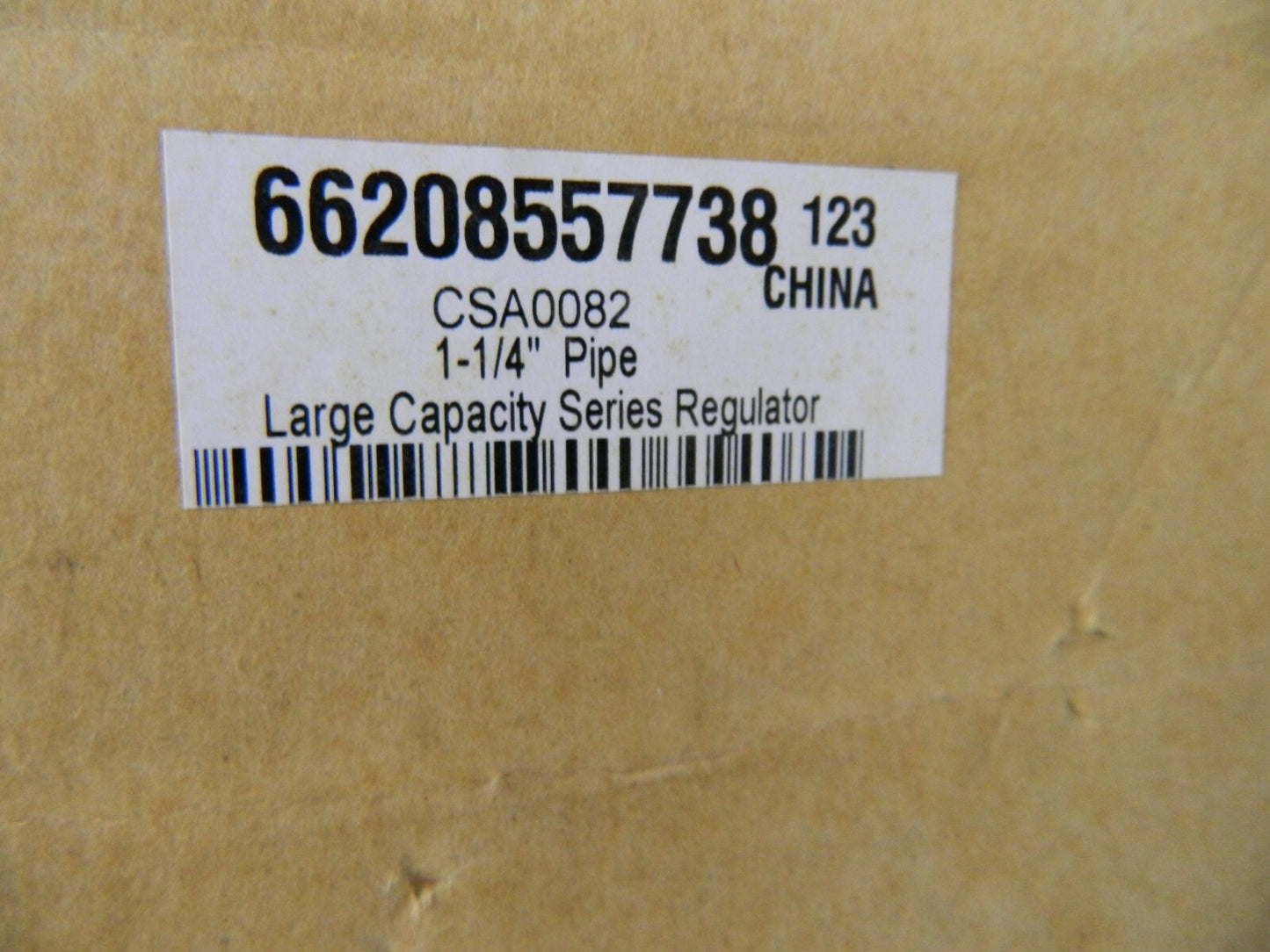 NuLine Large Capacity Regulator 1-1/4" Pipe CSA0082