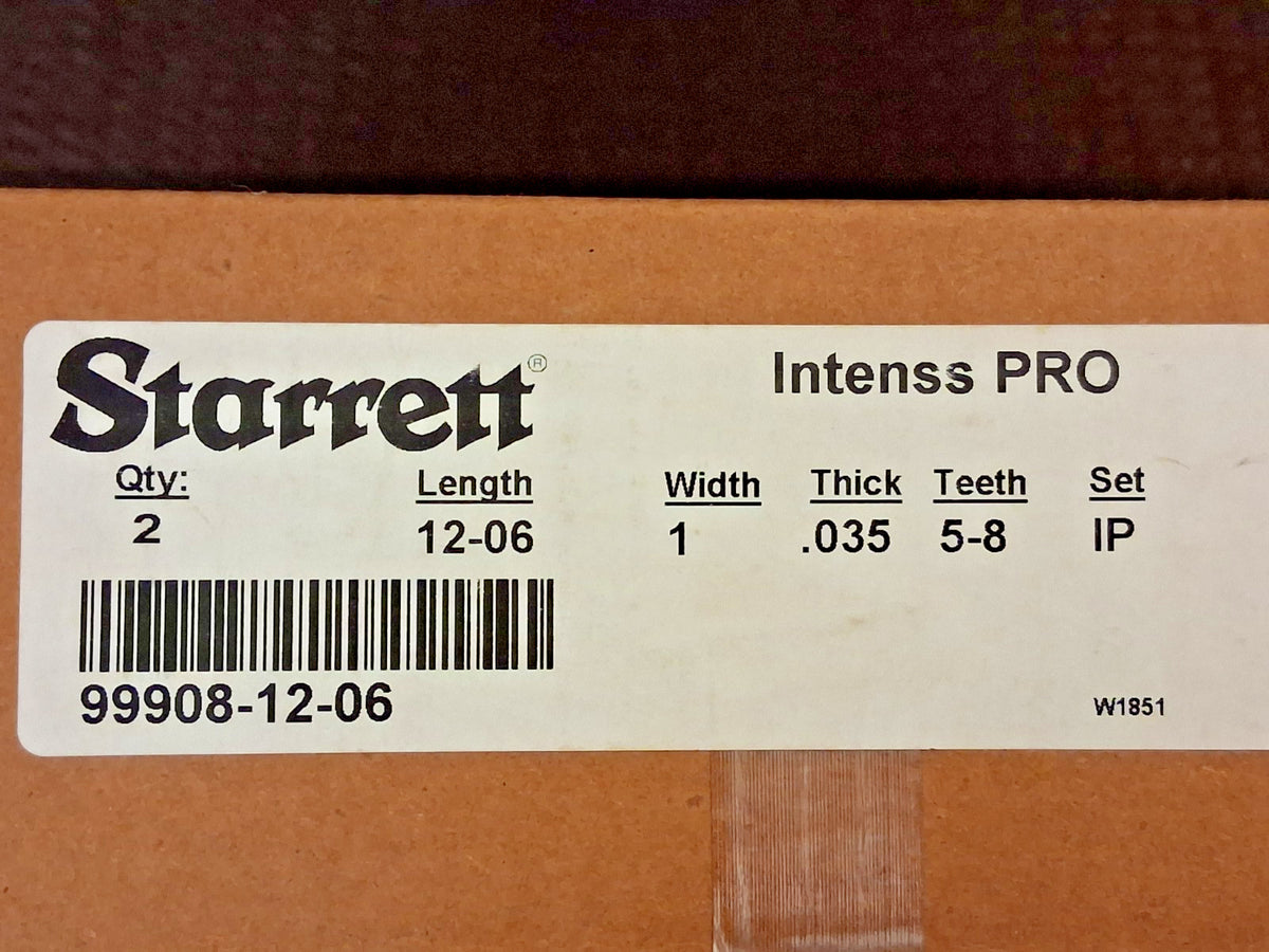 Starrett Welded Bandsaw Blades QTY2 12ft 6" Long x 1" Wide 99908-12-06