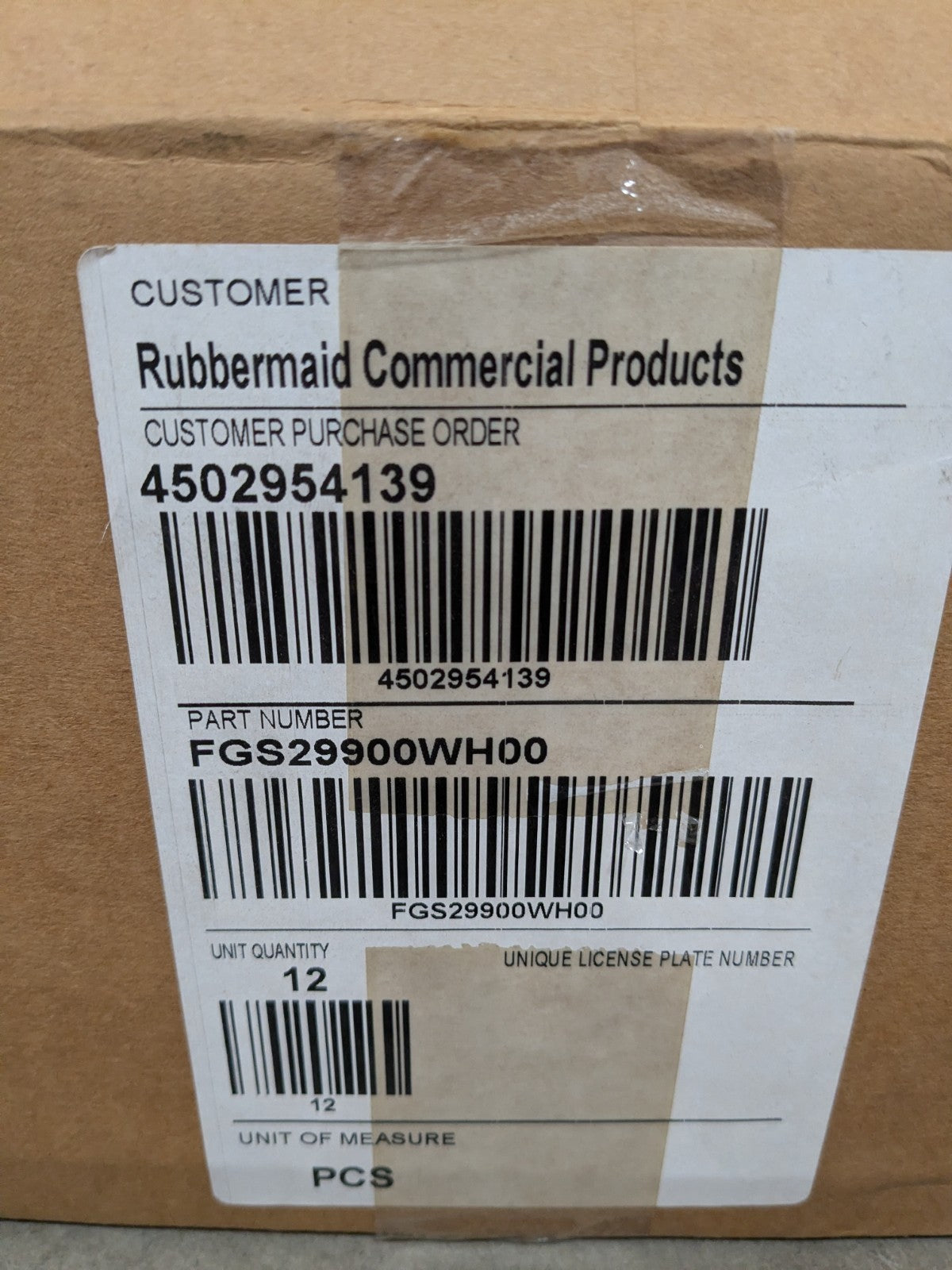 (12) Rubbermaid Wall Washer Replacement Pads, Launderable Cotton FGS29900WH00