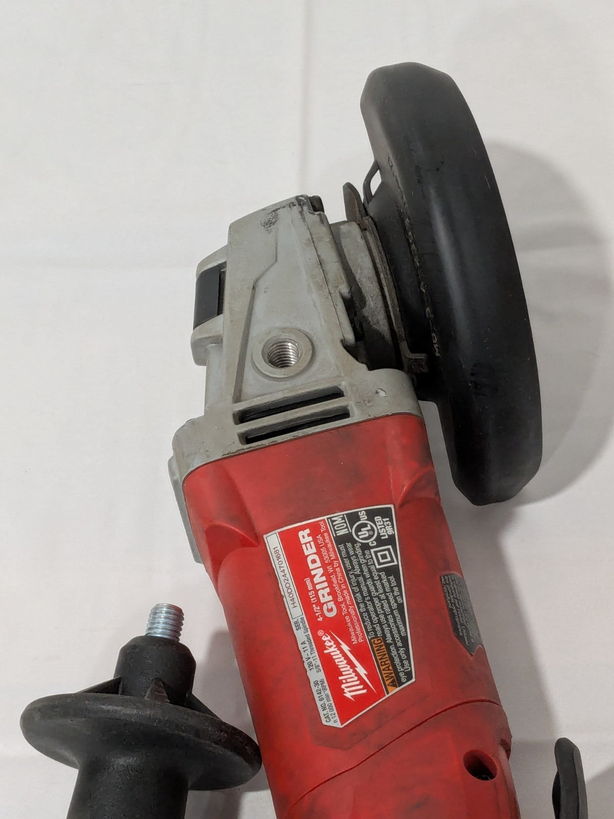 Milwaukee Corded Angle Grinder: 4-1/2" Wheel Dia, 12,000 RPM 6142-30 USED