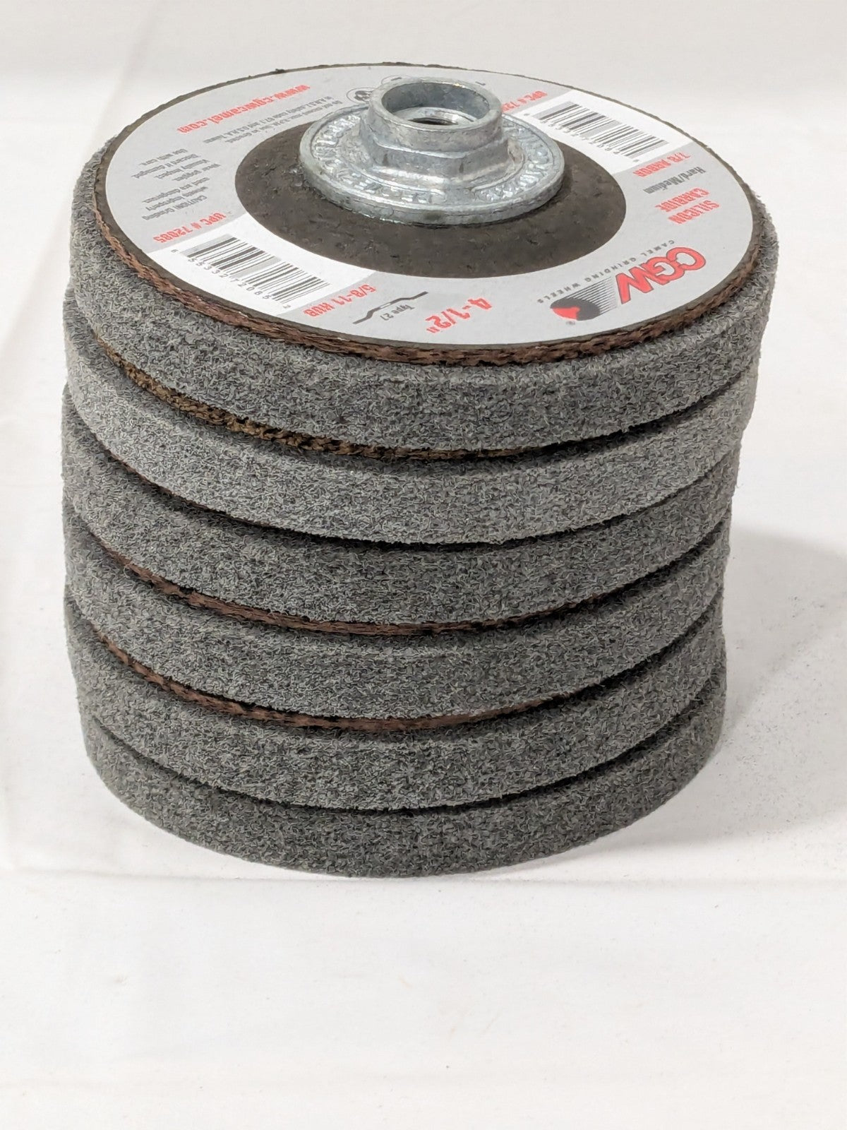 CGW Grinder Wheel 4-1/2 x 5/8-11 Silicon Carbide Hard-Medium Qty 6 72085