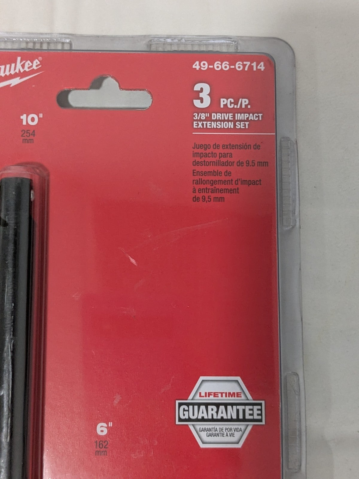 Milwaukee Tool 3 Pc. SHOCKWAVE Impact Duty 3/8" Drive Extension Set 49-66-6