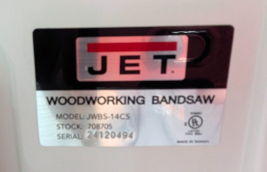 JET JWBS-14CS 14 inch Woodworking Band Saw 115/230V 1HP NEW / Missing Table
