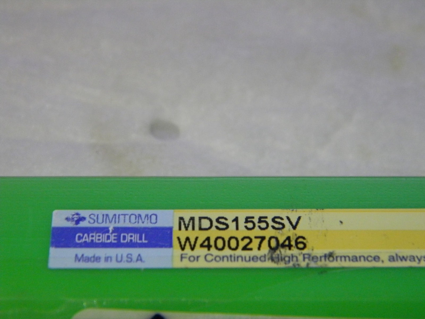 Sumitomo 0.6102" Carbide Screw Machine Length Drill Bit MDS155SV W40027046