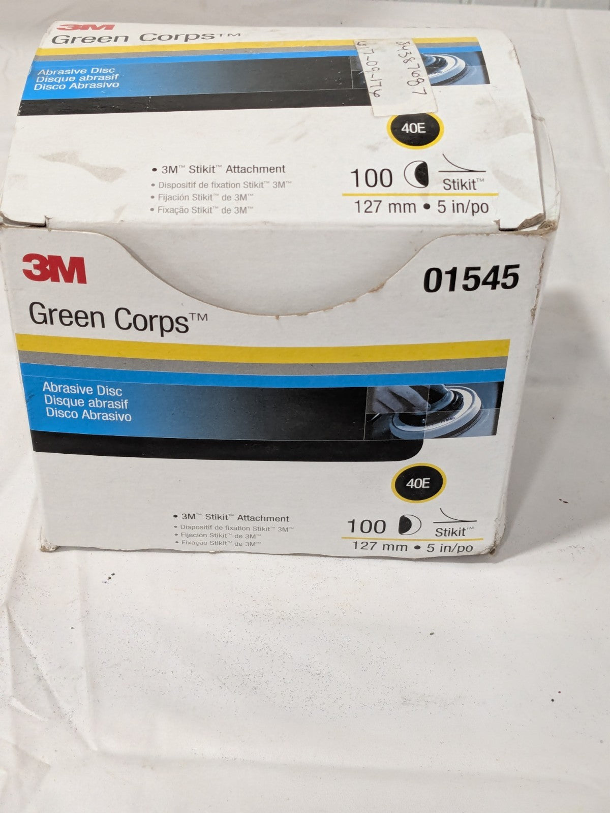 3M 5" Dia PSA Disc: 40 Grit, Aluminum Oxide Qty 100 7010363745