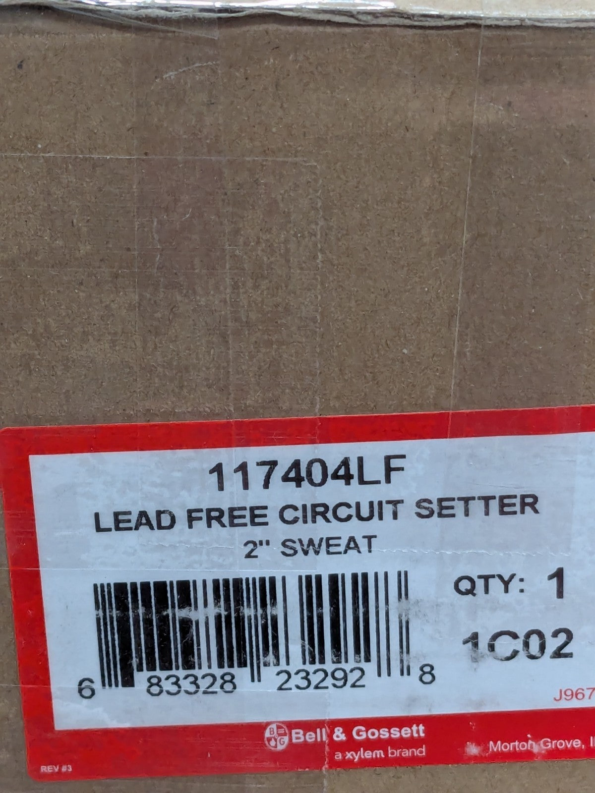 B&G 2" Pipe, Solder End Connections, Inline Calibrated Balance Valve 117404LF