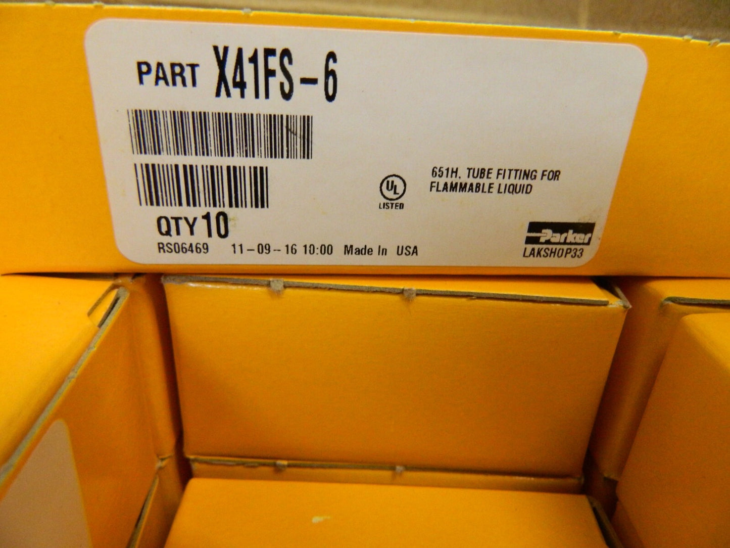 PARKER qty 180 pcs Brass Flared Tube Short Nut: 3/8" 5/8-18 Thread 41FS-6