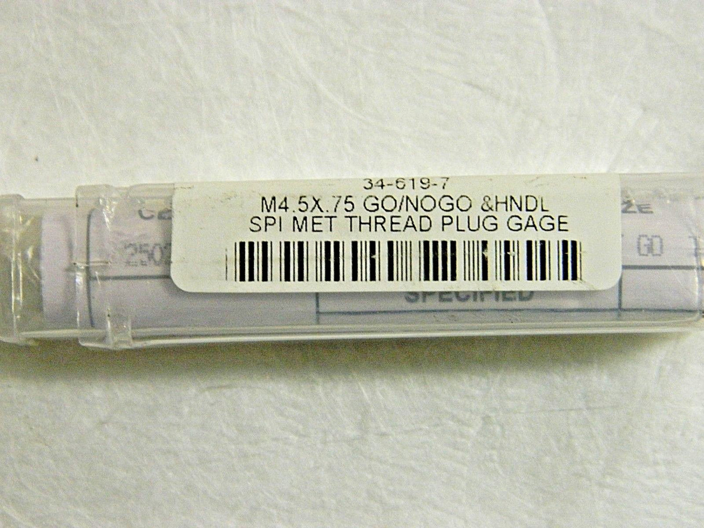 SPI Double End Plug Thread Go/No Go Gage M4.5x0.75 6H 34-619-7