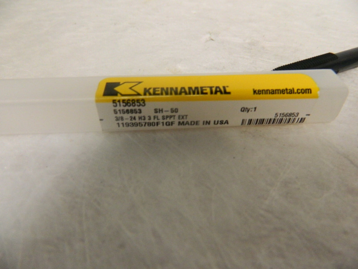 Kennametal 3/8-24 UNF 3 Flute H3 Oxide HSS Spiral Point Extension Tap 5156853