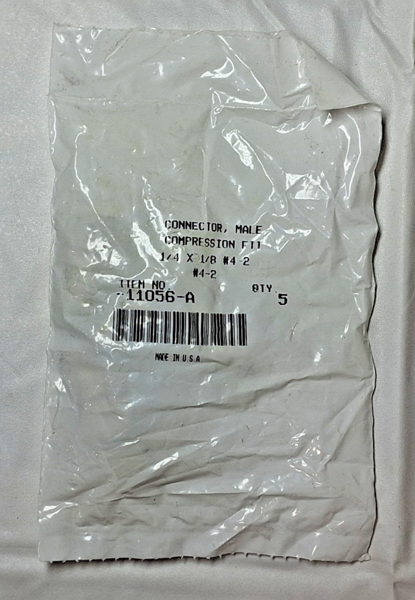 QTY15 Brass Compression Tube Connectors 1/4-18 1/4" 11056-A
