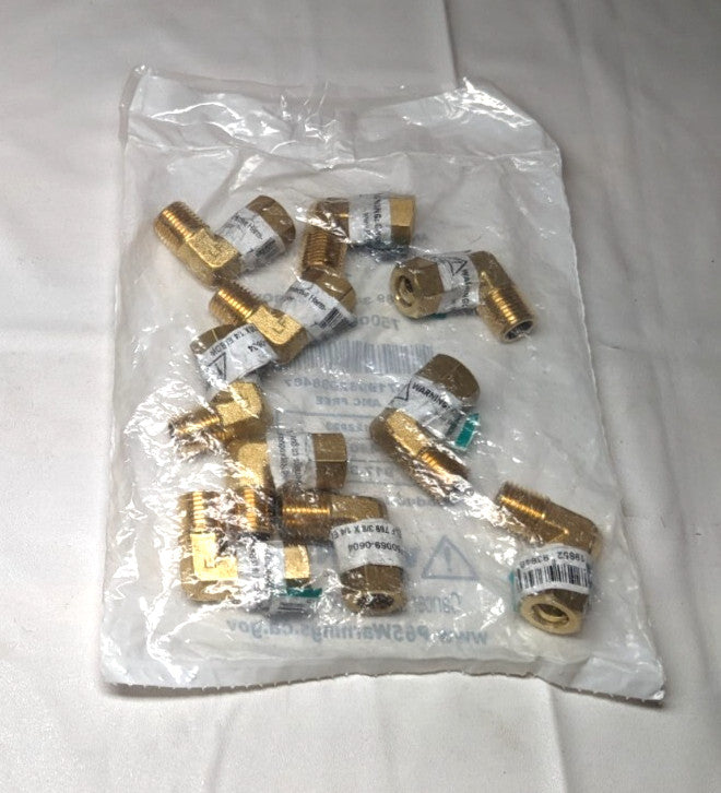 ANDERSON METALS Male Elbow 3/8" x 1/4" Tube MNPT / Comp *4 PACK* 750069-0604