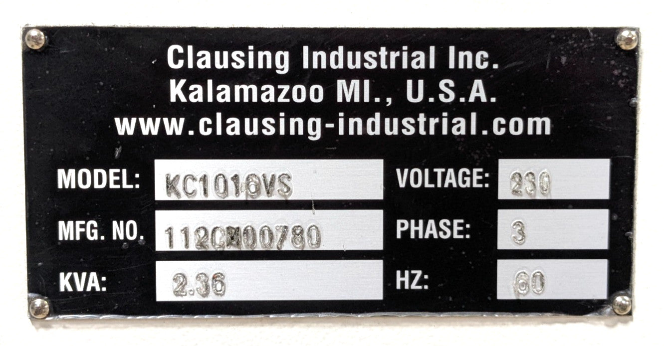 Clausing Kalamazoo Horizontal Bandsaw 230/460V KC1016VS-3S *Shipping Damage*
