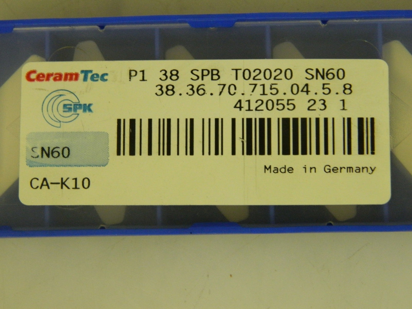 CeramTec Ceramic Inserts T02020 SN60 CA-K10 QTY 5 412055
