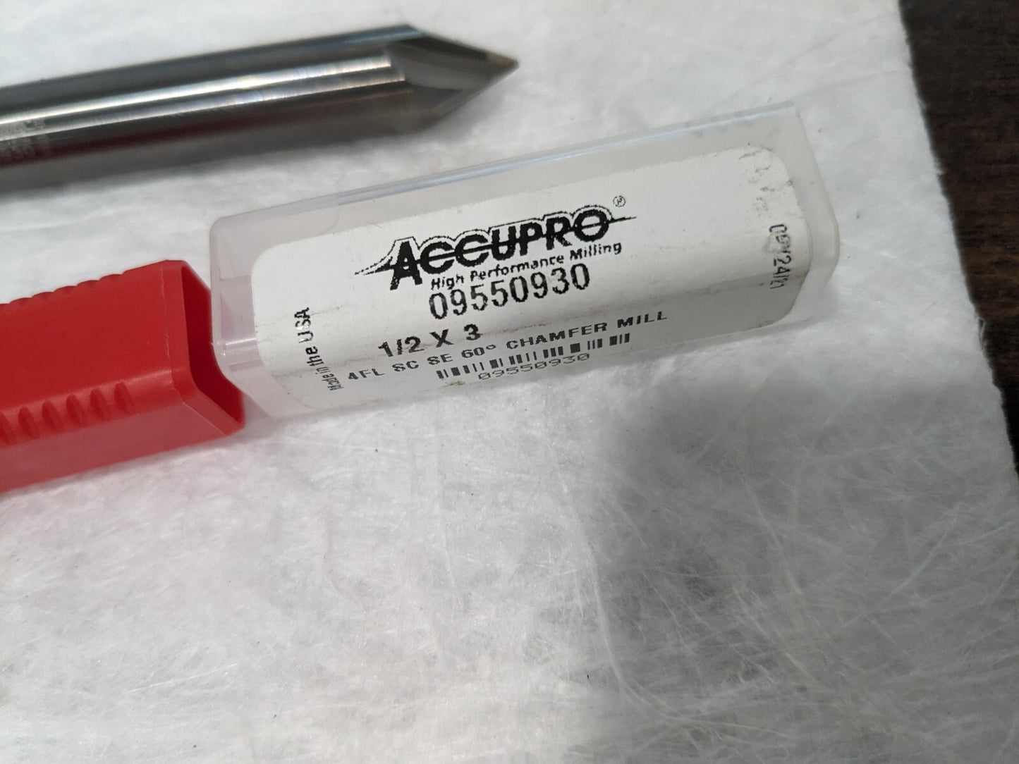 ACCUPRO Chamfer Mill: 1/2 Dia, 4 Flutes, Solid Carbide 945000060