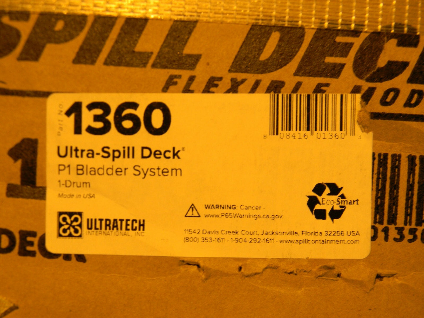 UltraTech Low Profile Spill Deck 1-Drum Flexible Bladder System 1360