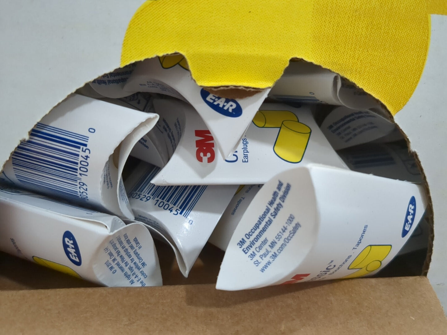 3M Earplugs 200prs 29 dB, Foam, Barrel, Roll Down, Uncorded