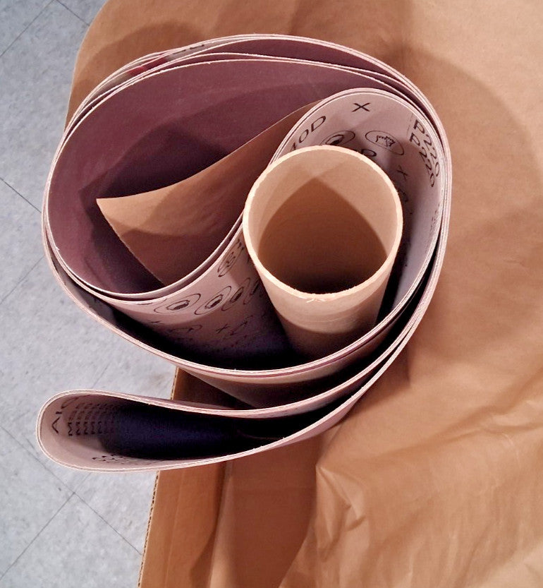 3M Aluminum Oxide Abrasive Belt 37" Wide 75" OAL 220 Grit 7010326391