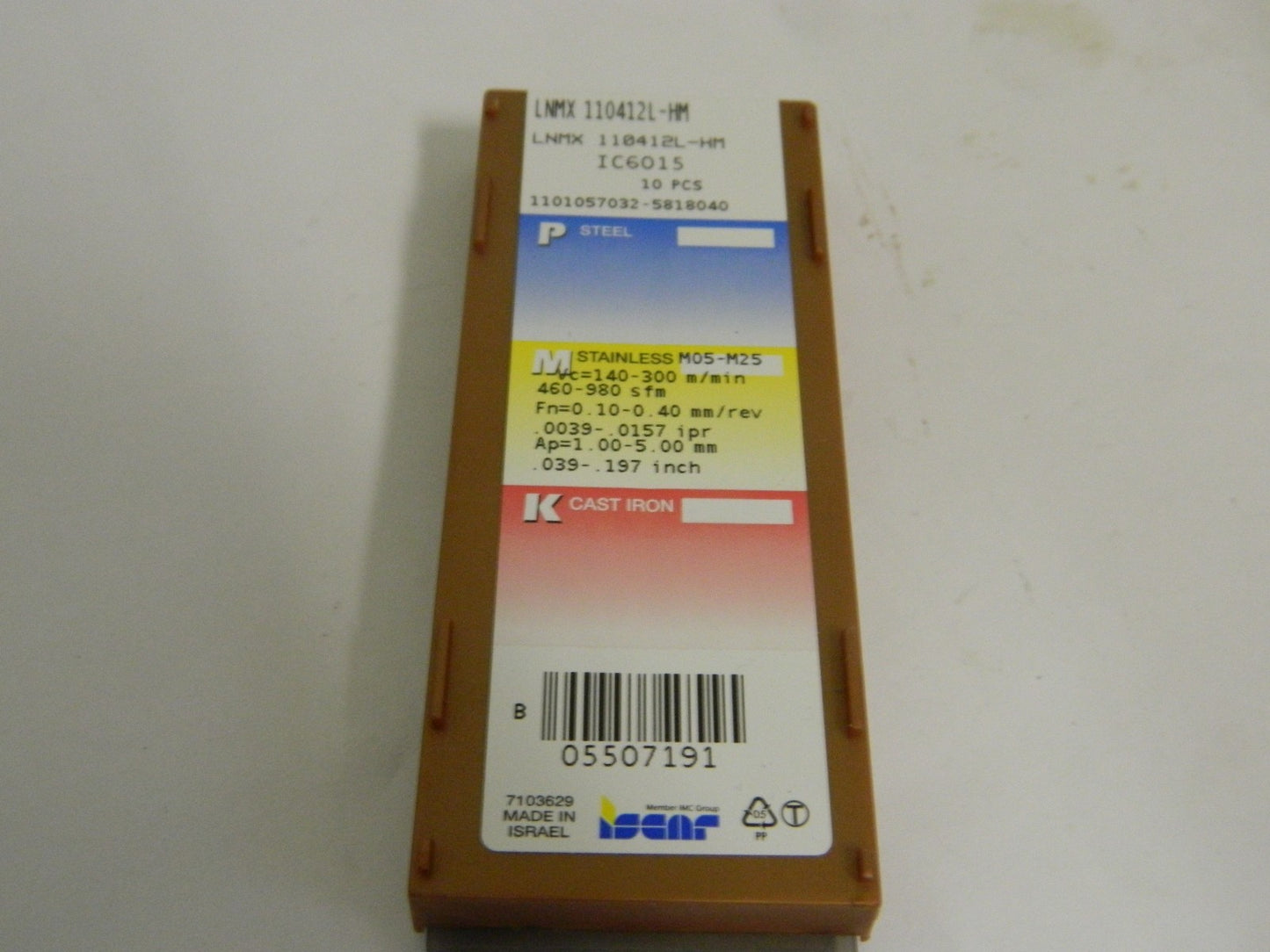 Iscar LNMX110412 HM Grade IC6015 Carbide Turning Insert Qty. 10 5507191