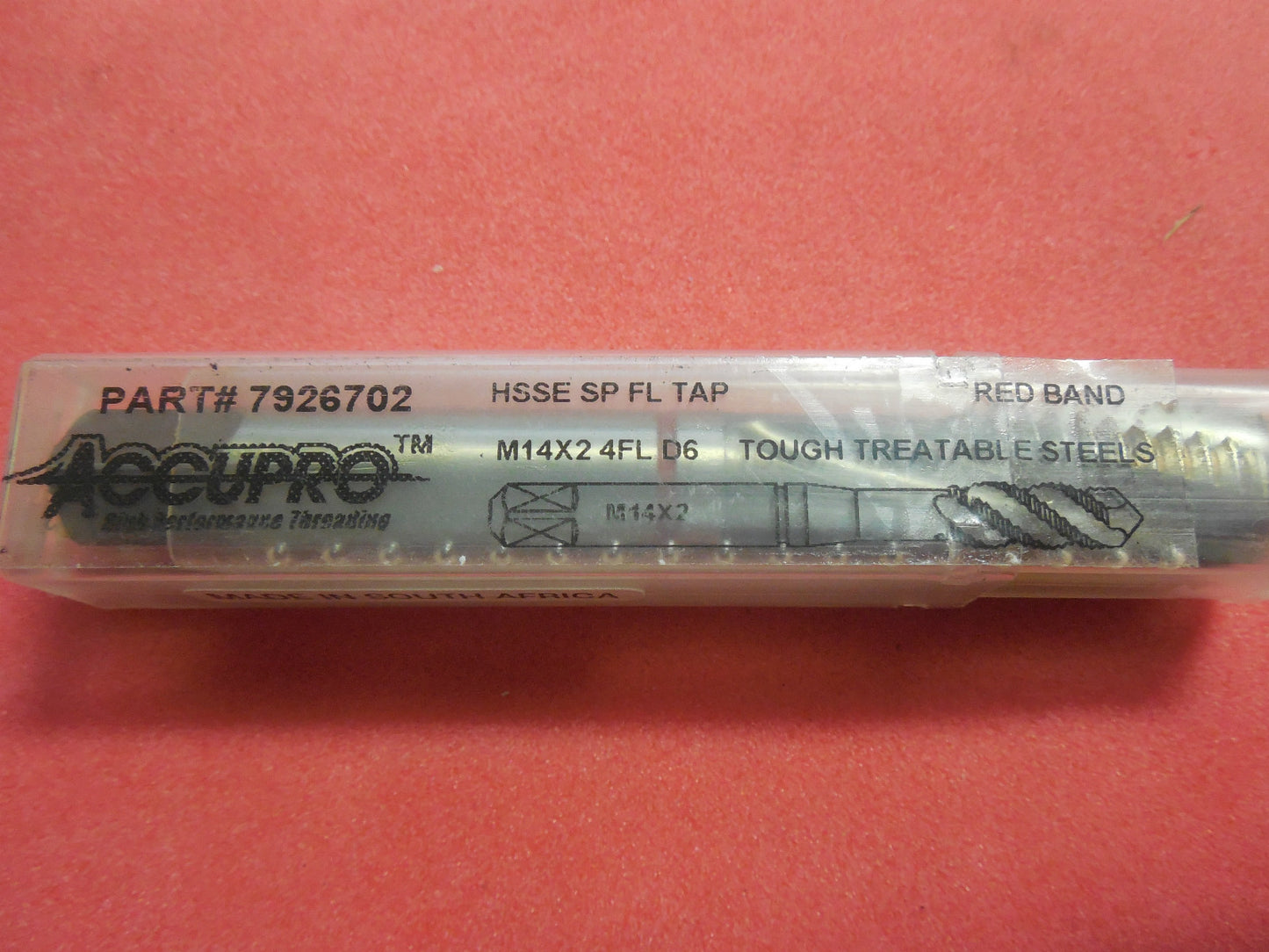 Accupro Spiral Flute Tap M14 x 2.0 D6 4FL HSS Bright #7926702