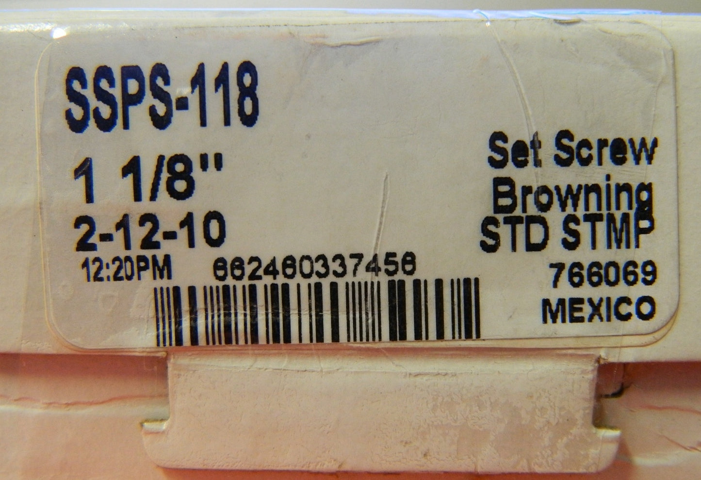 Browning Ssps-118 Pillow Block Ball Bearing 2 Bolt Eccentric Lock