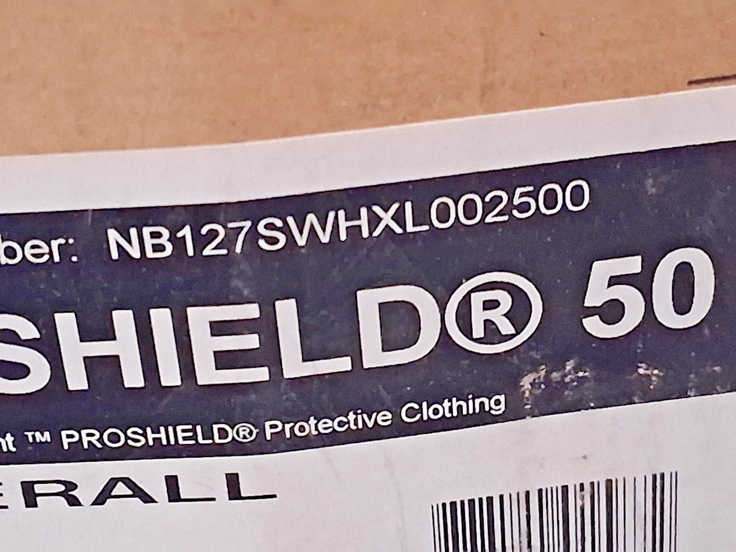 PRO-SAFE NonDisposable Chemical Resistant Coverall QTY25 SizeXL NB127SWHXL002500