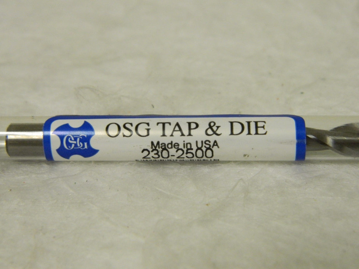 OSG Parabolic Flute Jobber Drill 2 Flute 1/4" 135° Point Solid Carbide 230-
