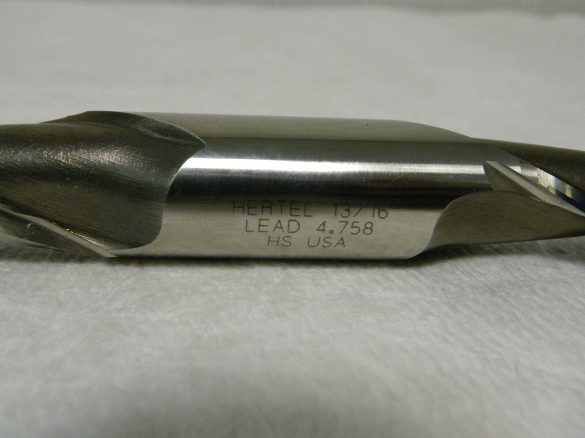Hertel HSS Square End Mill 13/16" 1-9/16" LOC 7/8" Shk 5-1/2" OAL 2 FL 41115619