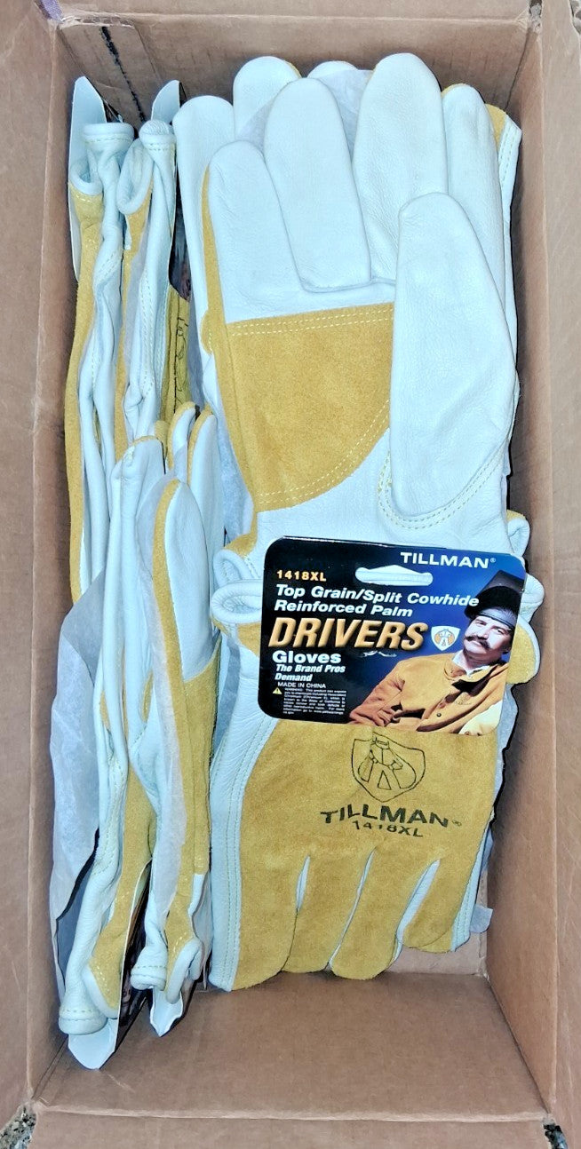 TILLMAN General Purpose Gloves Size X-Large Cowhide 1418XL