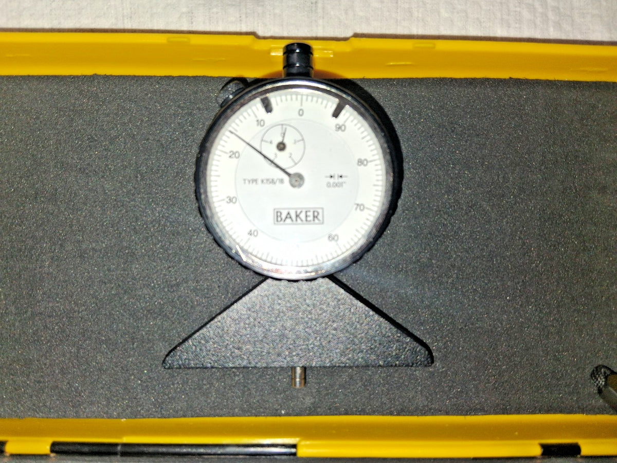 Baker 0 to 10 Inch Range Steel White Dial Depth Gage K158/1B