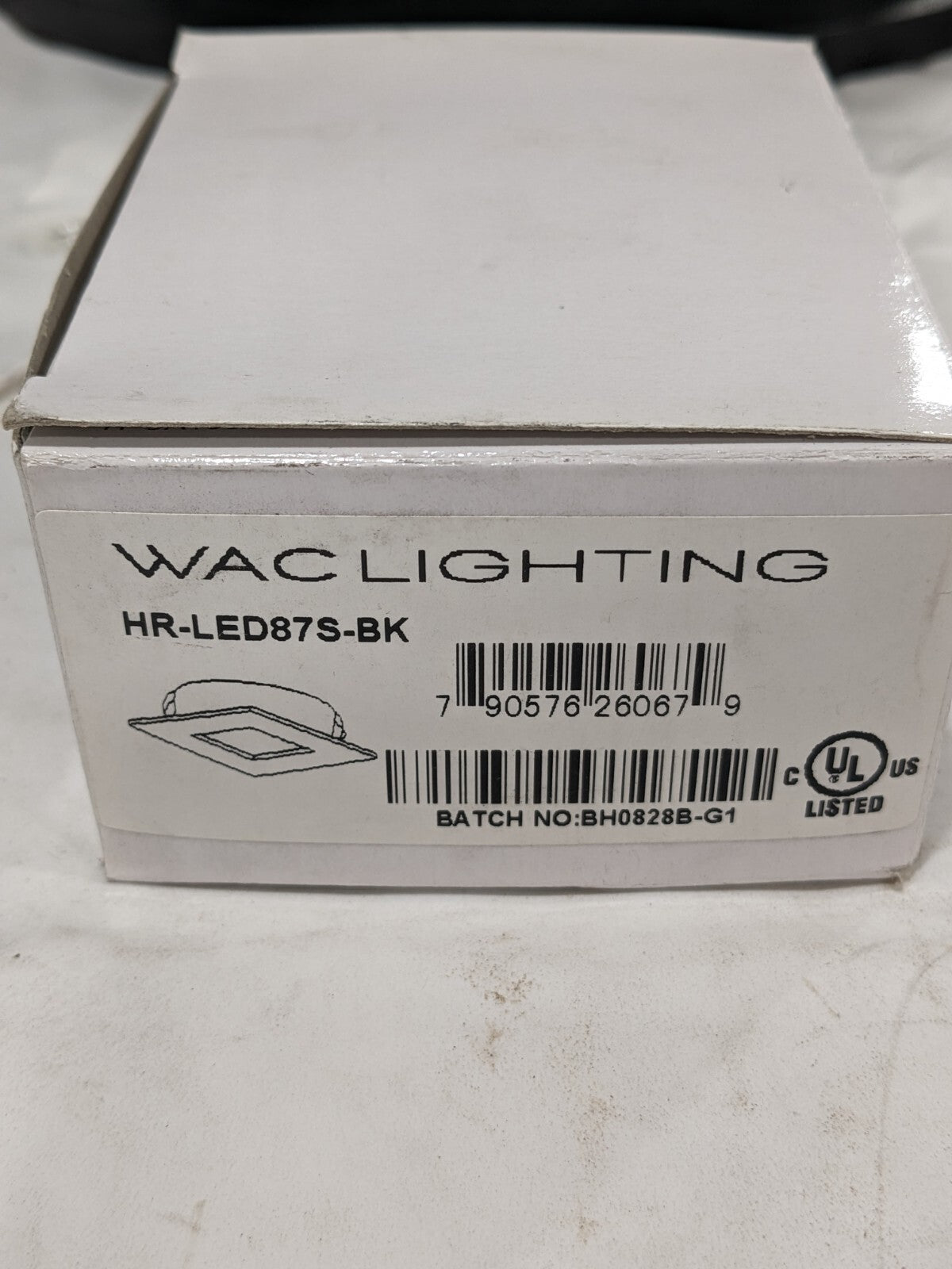 WAC Lighting LED Square Button Light, 2700K Black HR-LED87S-BK