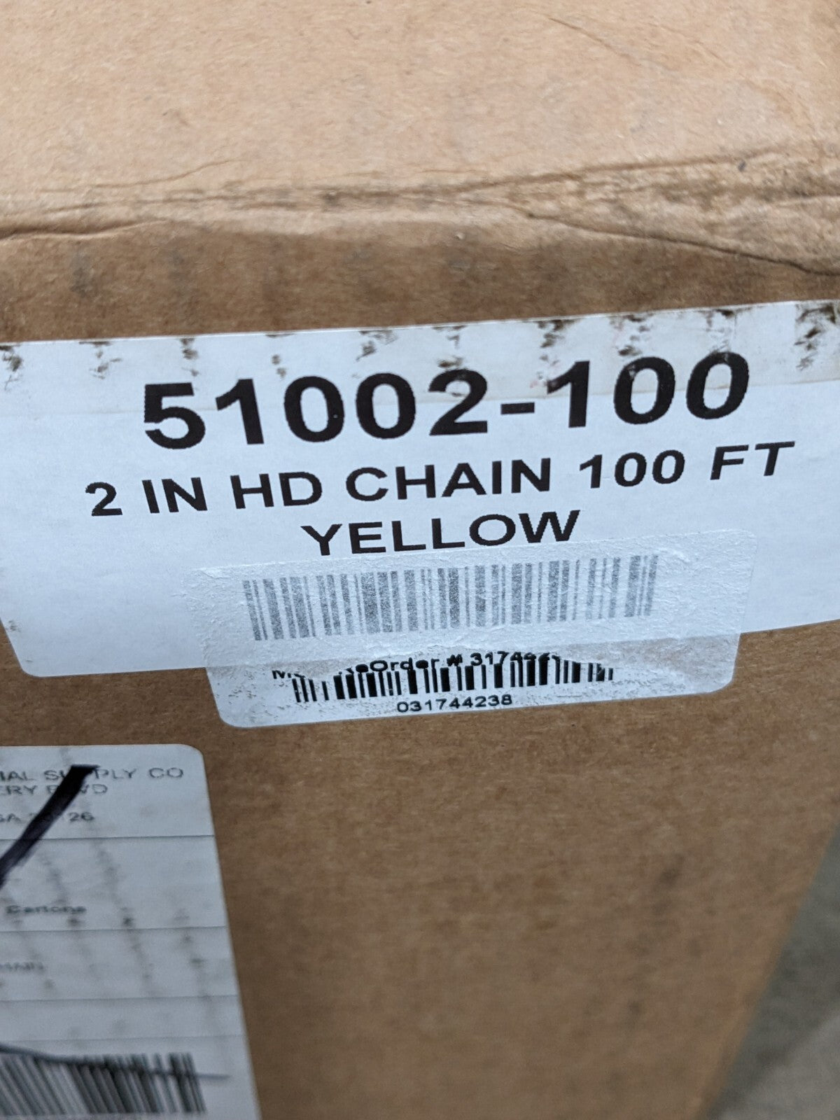 Mr. Chain Heavy-Duty Chain: Plastic, Yellow, 100' Long, 2" Wide 51002-